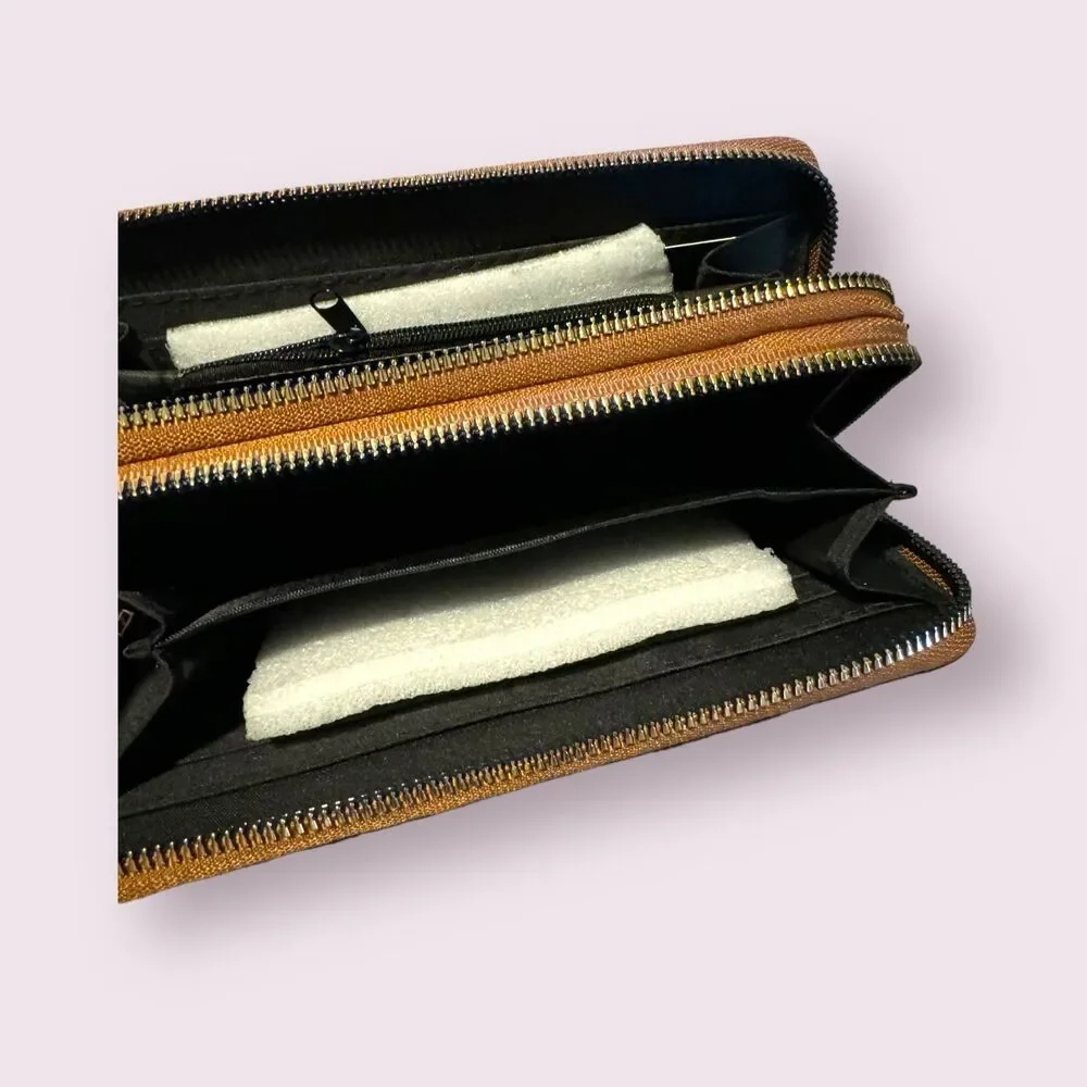 Beverly‎ Hills Polo Club Long Wallet With Strap Color Brown New